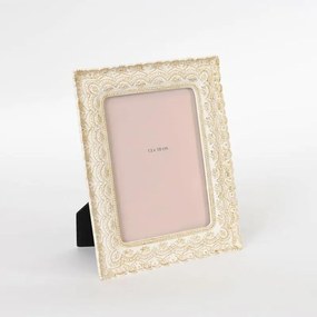 Κορνίζα Για Φωτογραφία 13x18cm 756-12035 18,7x23,8x2cm White-Gold Estheti Home Polyresin