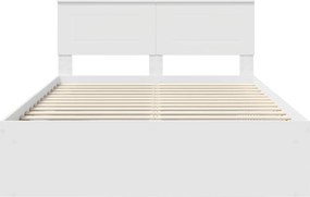 vidaXL Σκελετός Κρεβατιού Λευκό 140 x 190 cm Επεξεργασμένο ξύλο