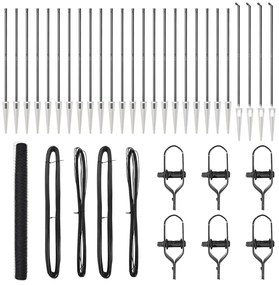 vidaXL Στύλος Περιφράξεων Γκρι 50 x 1,5 μ (δίχτυ 50 χιλ)