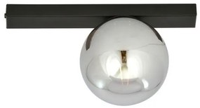 Πλαφονιέρα Φωτιστικό Οροφής 1xE14 Ατσάλι-Γυαλί Μαύρο FIT Made in Poland Emibig-1122/1-Ανθρακί 1122/1