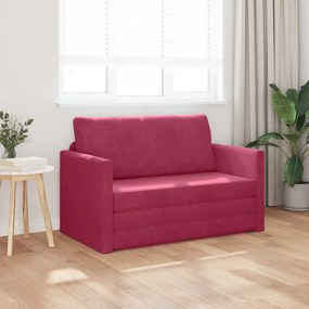 vidaXL Κρεβάτι καναπές Μπορντό 124 x 204 x 61 εκ Βελούδο