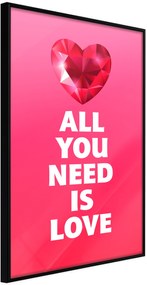 Αφίσα - Ruby Heart - 30x45 - Μαύρο - Χωρίς πασπαρτού