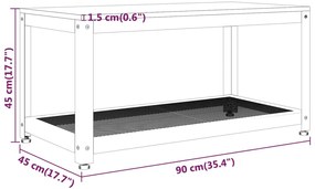 vidaXL Τραπεζάκι Σαλονιού Αν. Καφέ/Μαύρο 90x45x45 εκ. από MDF/Σίδερο