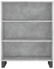 vidaXL Ραφιέρα Γκρι Σκυροδεμ. 69,5 x 32,5 x 90 εκ. από Επεξεργ. Ξύλο