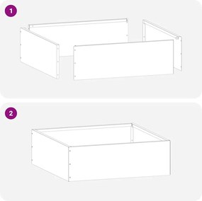 vidaXL Περίγραμμα γκαζόν Λευκό 40 x 40 x 13 cm Ατσάλι