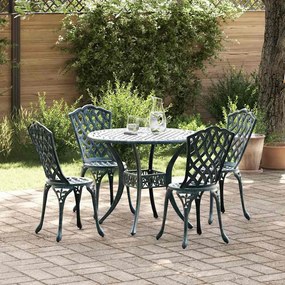 vidaXL Σέτ φαγητού για κήπο 5 pcs Πράσινο Αλουμίνιο