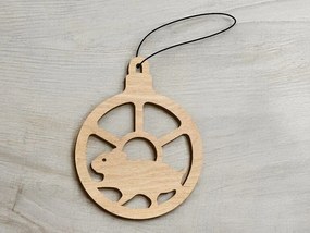 Intra απο ξύλο plywood 3mm-4mm πάχος – Χριστουγεννιάτικο μπιχλιμπίδι ποντικιού 20x25 cm INTRAVECTRY-MY551782