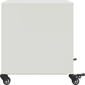 vidaXL Κομοδίνα 2 τεμ. Λευκό 36x39x43,5 εκ. από Χάλυβα