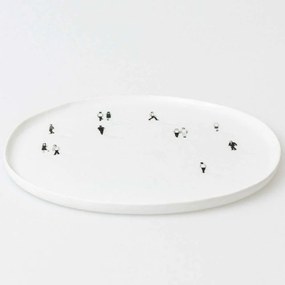 Πιάτο Ρηχό A Walk In The Park RD0016889 Φ20x1cm White-Black Raeder Porcelain