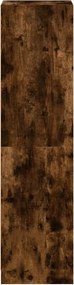 vidaXL Ντουλάπι Καπνιστή Δρυς 35x37x142 εκ. με Γυάλινη Πόρτα