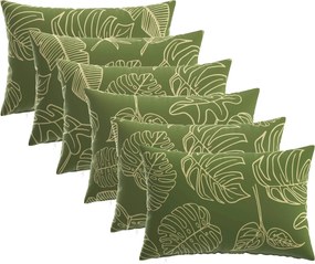 vidaXL Κάλυμμα Μαξιλαριού 6 pcs HEERLEN Σχέδιο Φύλλου 50 x 70 cm