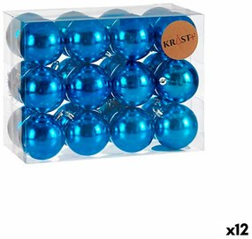 Σετ Χριστουγεννιάτικες Μπάλες Krist+ K1912477-1 Μπλε Πλαστική ύλη (12 Μονάδες)