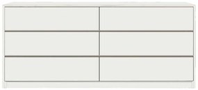 Συρταριέρα Kuanger pakoworld mdf σε λευκή απόχρωση 120x40x70εκ