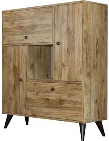 Ντουλάπι Hercules 389MZA1504 105x35x120cm Walnut Πλαστικό,Μοριοσανίδα