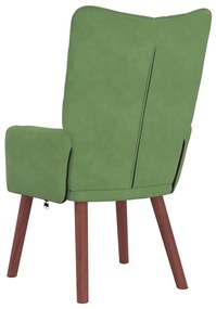 vidaXL Πολυθρόνα Ανοιχτό Πράσινο 63 x 67 x 94 εκ. Βελούδο
