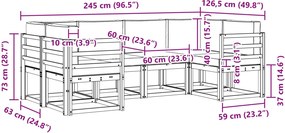 vidaXL Σειρά Καναπέ Εξωτερικού με μαξιλάρι 6 pcs Λευκό και Μπεζ