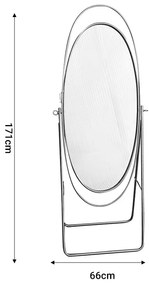 Καθρέπτης Erikson Inart χρυσό μέταλλο 66x39x171εκ