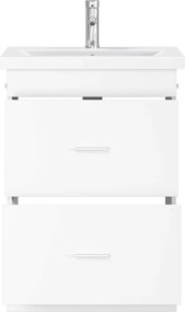vidaXL Σετ Επίπλων Μπάνιου Λευκό 61 x 40 x 84,5 εκ Επεξεργασμένο Ξύλο