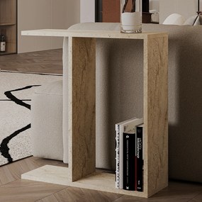 Βοηθητικό Τραπεζάκι Τραβερτίνη FLOGORO 60x60x60