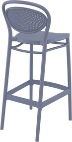 ΣΚΑΜΠΟ ΜΑΡΣΕΛ 75εκ. DARK GREY ΠΟΛ/ΝΙΟΥ 45Χ52Χ106εκ.