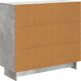 vidaXL Πλαϊνό γραφείο Γκρι Σκυροδέματος 89 x 34,5 x 80 εκ