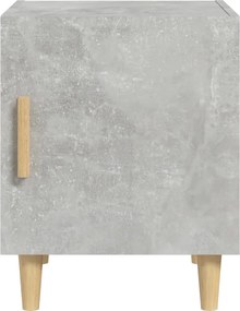 vidaXL Κομοδίνο Γκρι Σκυροδέματος από Επεξεργασμένο Ξύλο
