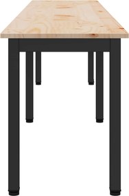 vidaXL παγκάκι Φυσικό 200 x 35 x 45 εκ Στερεά ξυλεία πεύκου