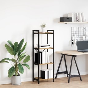 vidaXL Βιβλιοθήκη artisan δρυς 40 x 30 x 118 εκ Ξύλο και Χάλυβας