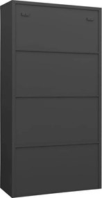 vidaXL Φοριαμός Ανθρακί 90 x 40 x 180 εκ. Ατσάλινος