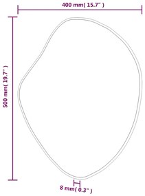 vidaXL Καθρέφτης Τοίχου Χρυσός 50x40 εκ.