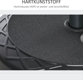 Βάση ομπρέλας, αδιάβροχη, γεμιζόμενη, Ø55 x 38H cm, μαύρο