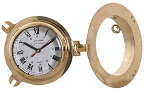 Ρολόι Τοίχου DKD Home Decor Κρυστάλλινο Χρυσό Vintage Ορείχαλκος (23 x 7 x 23 cm)