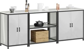 vidaXL Σετ Αποθήκευσης Κουζίνας HATTEM 3 pcs Ασημί