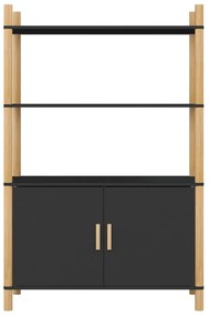 vidaXL Ντουλάπι Μαύρο 80 x 40 x 121 εκ. από Επεξεργασμένο Ξύλο