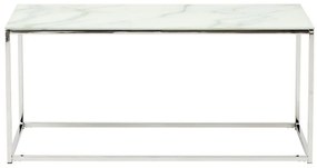 Τραπεζάκι σαλονιού Concept 55 134, Ασημί, 45x50x100cm, Γυαλί, Γωνιακό | Epipla1.gr