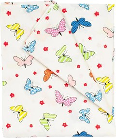 Φανελένιο Πάπλωμα Κούνιας (120x160) Dimcol Butterfly 49 Multi