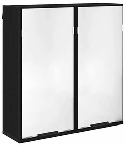 vidaXL Σετ Ντουλαπιών Μπάνιου 2 pcs Μαύρη Οξυά Επεξεργασμένο ξύλο