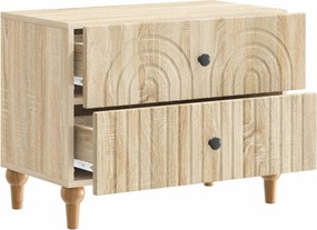 vidaXL Κομοδίνο Sonoma Δρυς 62 x 34,5 x 48 εκ Επεξεργασμένο Ξύλο
