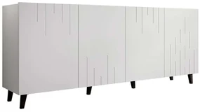 Μπουφές Bari 162581639 200x42x82cm White Πλαστικό,Μοριοσανίδα