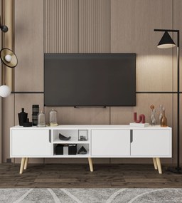 Έπιπλο Τηλεόρασης Λευκό FLEBRO 180x53x30