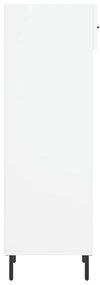 Παπουτσοθήκη Γυαλιστερό Λευκό 30x35x105 εκ. Επεξεργασμένο Ξύλο - Λευκό