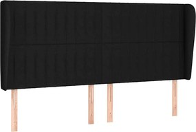 vidaXL Κρεβάτι Boxspring με Στρώμα Μαύρο 180x200 εκ. Υφασμάτινο