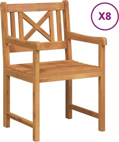 vidaXL Εξωτερικός πάγκος 8 pcs Φυσικό 56 x 55,5 x 90 εκ.