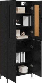 vidaXL Highboard 2 pcs Μαύρη Οξυά 69,5 x 34 x 180 εκ.