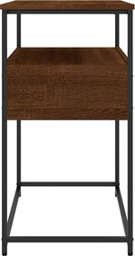 vidaXL Τραπέζι Κονσόλα Καφέ Δρυς 75 x 40 x 75 εκ. Επεξεργασμένο Ξύλο