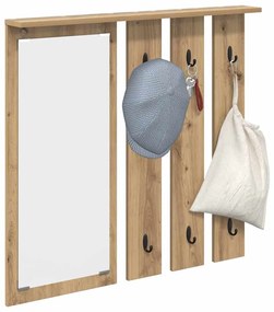 vidaXL Τοίχου Κρεμάστρα με ράφι artisan δρυς 84 x 10 x 80 εκ.