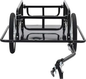 vidaXL Τρέιλερ Ποδηλάτου Μαύρο 130 x 73 x 48,5 εκ.