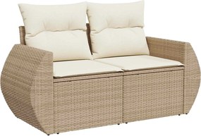 vidaXL Σετ Καναπέ 8 τμχ. Μπεζ και Κρέμ 55 x 55 x 37 εκ