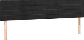 vidaXL Κρεβάτι Boxspring με Στρώμα Μαύρο 180x200 εκ. Βελούδινο