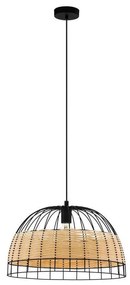 Φωτιστικό Οροφής Ø500 'Anwick' 43312 Natural-Black Eglo Rattan, Metal
